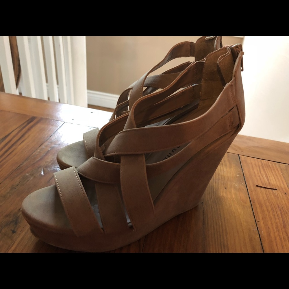 Faux Suede Wedges